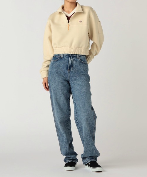 Dickies(ディッキーズ)の「ハーフジップスウェット(スウェット・レディース・ミント/アイボリー・SMALL/MEDIUM)」の15枚目の写真