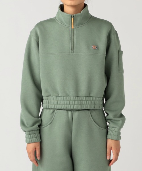 Dickies(ディッキーズ)の「ハーフジップスウェット(スウェット・レディース・ミント/アイボリー・SMALL/MEDIUM)」の21枚目の写真