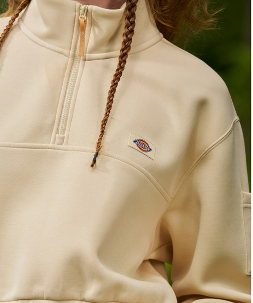 Dickies(ディッキーズ)の「ハーフジップスウェット(スウェット・レディース・ミント/アイボリー・SMALL/MEDIUM)」の7枚目の写真