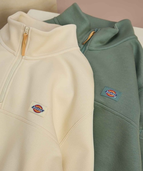 Dickies(ディッキーズ)の「ハーフジップスウェット(スウェット・レディース・ミント/アイボリー・SMALL/MEDIUM)」の3枚目の写真
