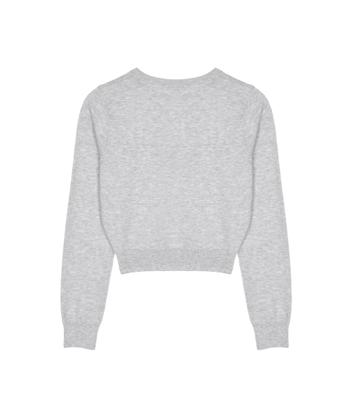 NICK&NICOLE(ニックアンドニコール)の「MINI BUTTERFLY SIGNATURE SLEEVE KNIT_GRAY(ニット/セーター・レディース・その他・FREE)」の5枚目の写真