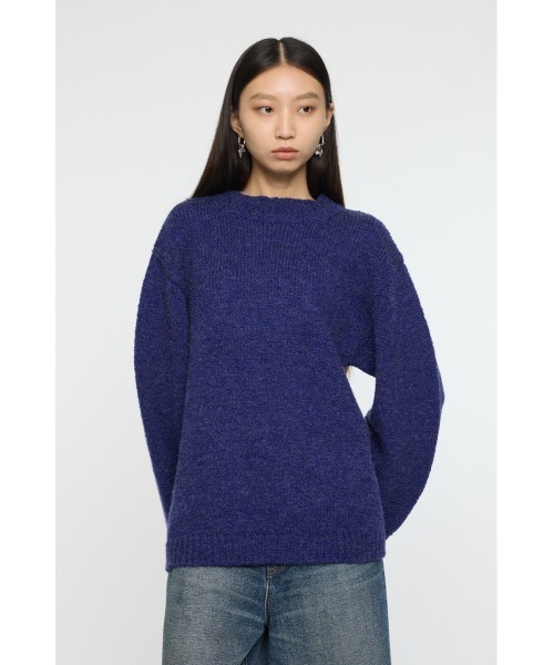 MOUSSY（マウジー）の「BRUSHED OVERSIZED セーター（ニット/セーター・レディース・チャコールグレー/ライトベージュ/ブルー・FREE）」の7枚目の写真