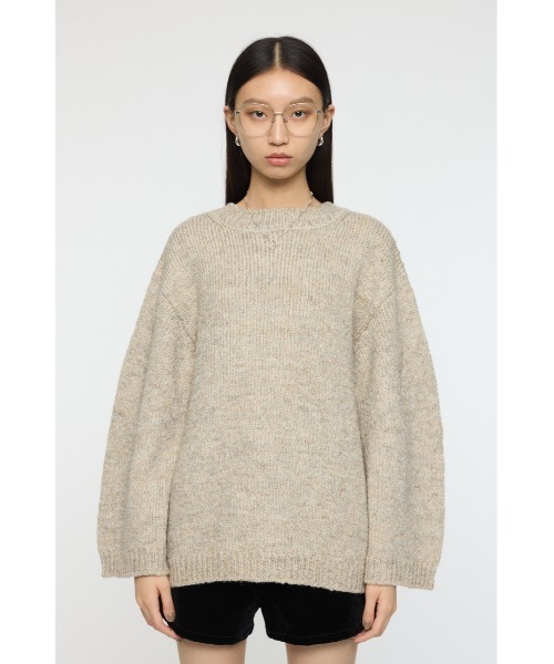 MOUSSY（マウジー）の「BRUSHED OVERSIZED セーター（ニット/セーター・レディース・チャコールグレー/ライトベージュ/ブルー・FREE）」の16枚目の写真