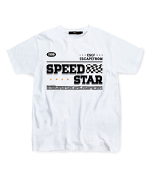 ESCAPEFROM（エスケープフロム）の「Speedstar print t-shirt white（Tシャツ/カットソー・メンズ）」