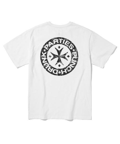 PUNCH DRUNK PARTIES(パンチドランクパーティーズ)の「Hurt Logo Narrow Tee (WHITE)(Tシャツ/カットソー・レディース・その他・1/2/3)」の1枚目の写真