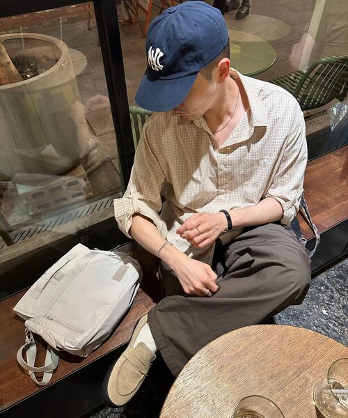XERO(ゼロ)の「マルチギンガムロールアップシャツ(シャツ/ブラウス・レディース・アイボリー/ネイビー・MEDIUM/LARGE)」の10枚目の写真