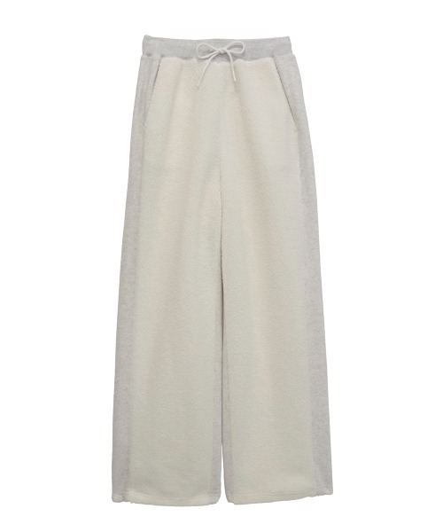 ELCHELE(エルチェレ)の「BOA FRENCHTERRY WIDE PANTS(スウェットパンツ・レディース・ホワイト/ネイビー・38/36)」の12枚目の写真