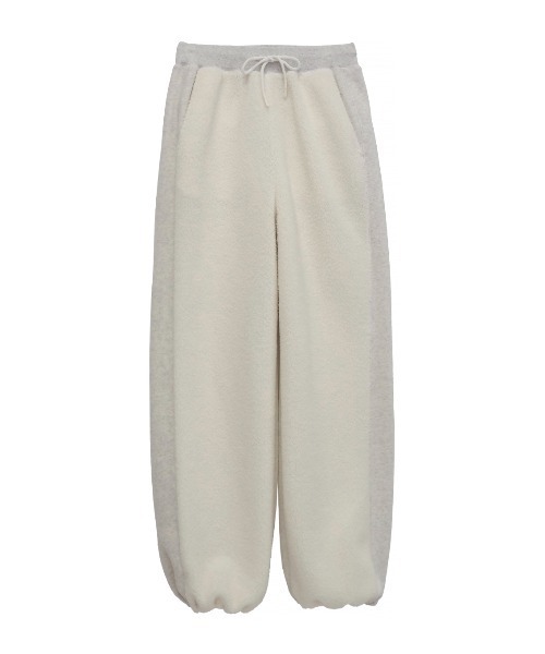 ELCHELE(エルチェレ)の「BOA FRENCHTERRY WIDE PANTS(スウェットパンツ・レディース・ホワイト/ネイビー・38/36)」の15枚目の写真