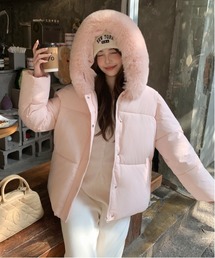 コート」に該当するジャケット/アウター（ピンク/桃色系・フェイク