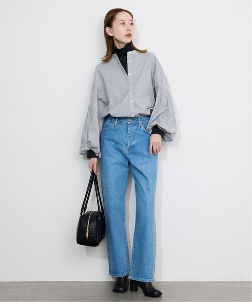 SLOBE IENA（スローブイエナ）の「《WEB限定/追加》ピンタックバルーンスリーブブラウス（シャツ/ブラウス・レディース・ホワイト/ブルー/チャコールグレー・FREE）」の5枚目の写真