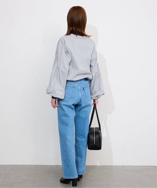 SLOBE IENA（スローブイエナ）の「《WEB限定/追加》ピンタックバルーンスリーブブラウス（シャツ/ブラウス・レディース・ホワイト/ブルー/チャコールグレー・FREE）」の7枚目の写真