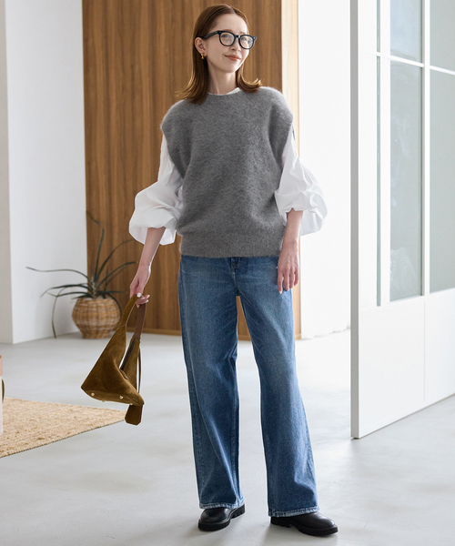 SLOBE IENA（スローブイエナ）の「《WEB限定/追加》ピンタックバルーンスリーブブラウス（シャツ/ブラウス・レディース・ホワイト/ブルー/チャコールグレー・FREE）」の12枚目の写真