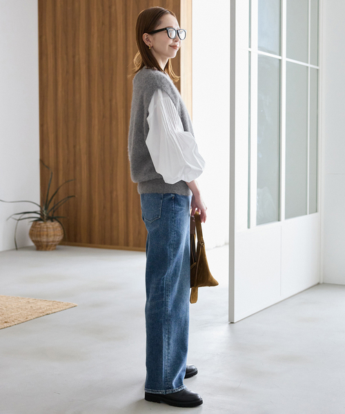 SLOBE IENA（スローブイエナ）の「《WEB限定/追加》ピンタックバルーンスリーブブラウス（シャツ/ブラウス・レディース・ホワイト/ブルー/チャコールグレー・FREE）」の13枚目の写真