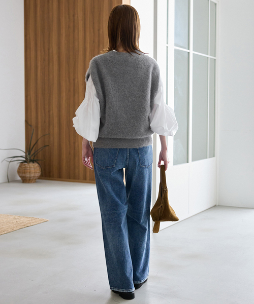 SLOBE IENA（スローブイエナ）の「《WEB限定/追加》ピンタックバルーンスリーブブラウス（シャツ/ブラウス・レディース・ホワイト/ブルー/チャコールグレー・FREE）」の14枚目の写真