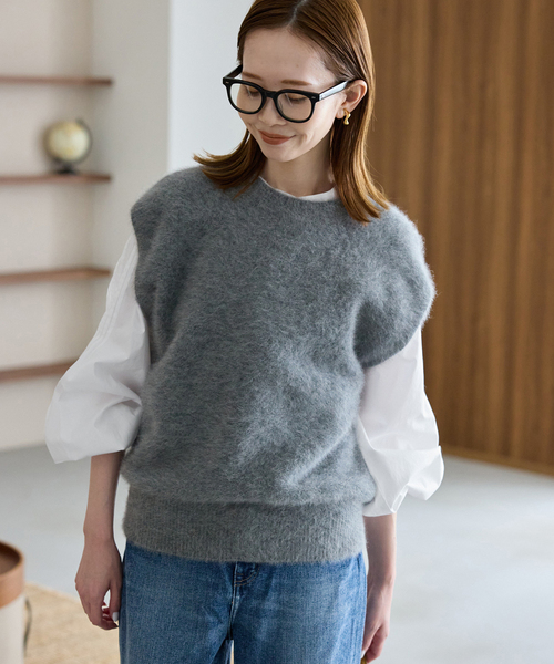 SLOBE IENA（スローブイエナ）の「《WEB限定/追加》ピンタックバルーンスリーブブラウス（シャツ/ブラウス・レディース・ホワイト/ブルー/チャコールグレー・FREE）」の15枚目の写真