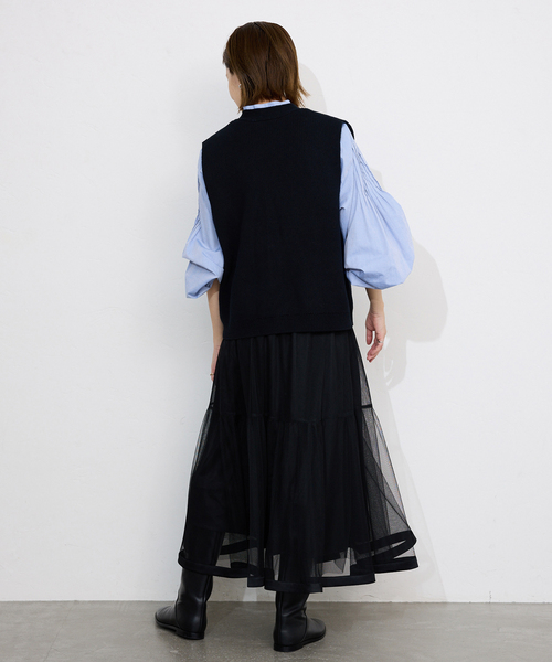 WEB限定/追加》ピンタックバルーンスリーブブラウス（シャツ/ブラウス