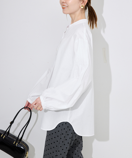 SLOBE IENA(スローブイエナ)の「《追加》ピンタックバルーンスリーブブラウス(シャツ/ブラウス・レディース・ホワイト/ブルー/チャコールグレー・FREE)」の14枚目の写真