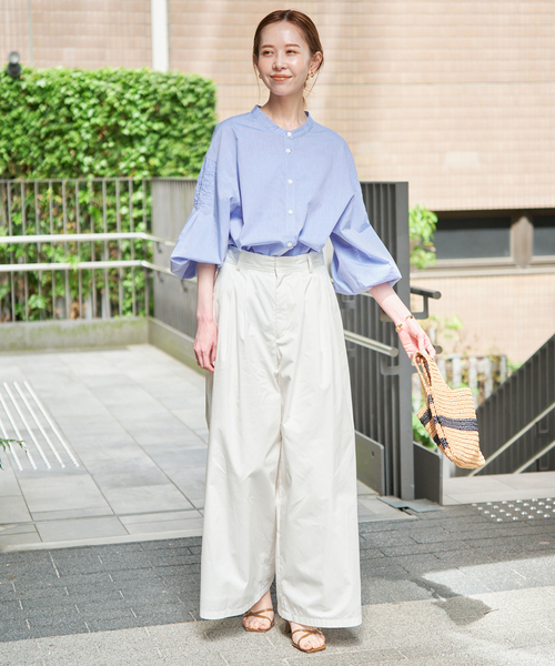 SLOBE IENA(スローブイエナ)の「《追加》ピンタックバルーンスリーブブラウス(シャツ/ブラウス・レディース・ホワイト/ブルー/チャコールグレー・FREE)」の16枚目の写真