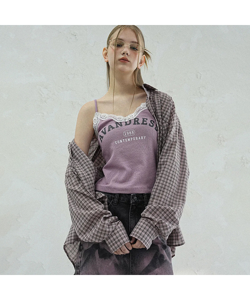 AVANDRESS(アバンドレス )の「Vintage Lace Sleeveless PINK(Tシャツ/カットソー・レディース・PINK・SMALL/MEDIUM)」の1枚目の写真