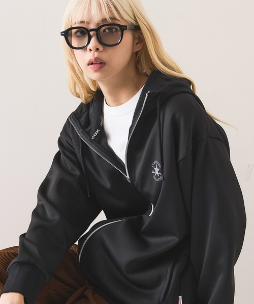 CONVERSE(コンバース)の「【CONVERSE/コンバース】裏シャギー フルジップ パーカー(パーカー・レディース・ブラウン/アイボリー/ブラック・MEDIUM/X-LARGE/LARGE)」の14枚目の写真