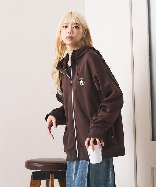 CONVERSE(コンバース)の「【CONVERSE/コンバース】裏シャギー フルジップ パーカー(パーカー・レディース・ブラウン/アイボリー/ブラック・MEDIUM/X-LARGE/LARGE)」の19枚目の写真