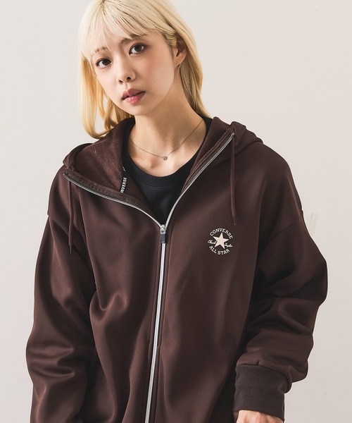 CONVERSE(コンバース)の「【CONVERSE/コンバース】裏シャギー フルジップ パーカー(パーカー・レディース・ブラウン/アイボリー/ブラック・MEDIUM/X-LARGE/LARGE)」の21枚目の写真