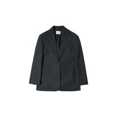 louren/ローレン】notched collar jacket/マットサテンノーカラー
