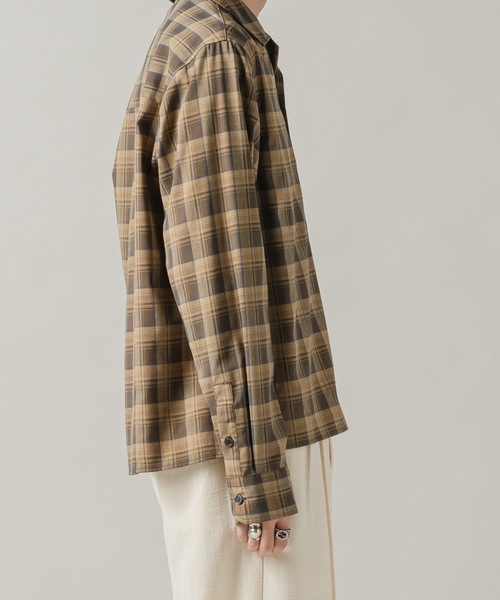 CASPER JOHN(キャスパージョン)の「Retro check shirts/レトロチェックシャツ(シャツ/ブラウス・メンズ・ベージュ/ピンク/グリーン・X-SMALL/SMALL/MEDIUM/LARGE)」の20枚目の写真