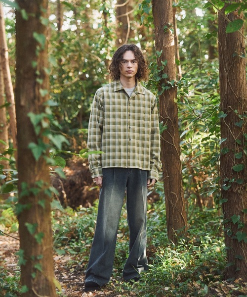 CASPER JOHN(キャスパージョン)の「Retro check shirts/レトロチェックシャツ(シャツ/ブラウス・メンズ・ベージュ/ピンク/グリーン・X-SMALL/SMALL/MEDIUM/LARGE)」の13枚目の写真