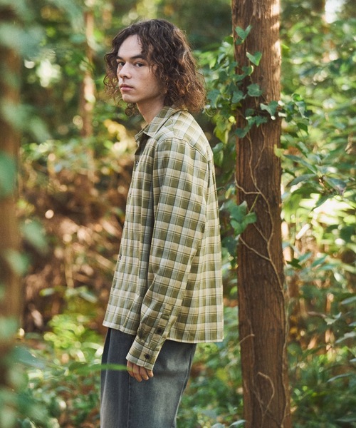 CASPER JOHN(キャスパージョン)の「Retro check shirts/レトロチェックシャツ(シャツ/ブラウス・メンズ・ベージュ/ピンク/グリーン・X-SMALL/SMALL/MEDIUM/LARGE)」の12枚目の写真