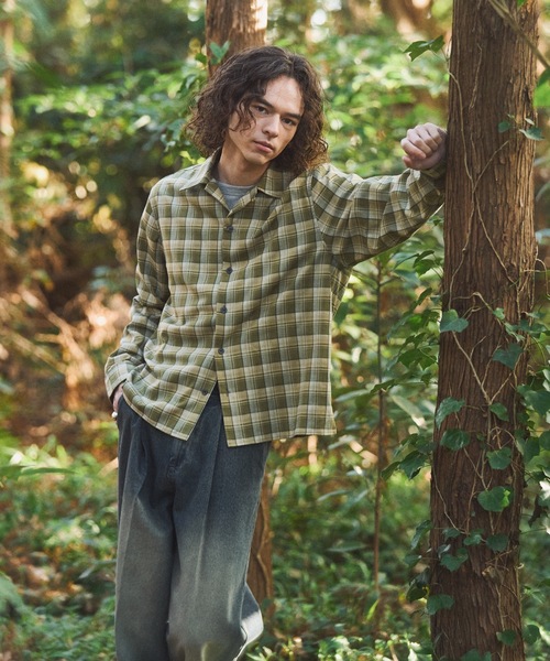 CASPER JOHN(キャスパージョン)の「Retro check shirts/レトロチェックシャツ(シャツ/ブラウス・メンズ・ベージュ/ピンク/グリーン・X-SMALL/SMALL/MEDIUM/LARGE)」の11枚目の写真