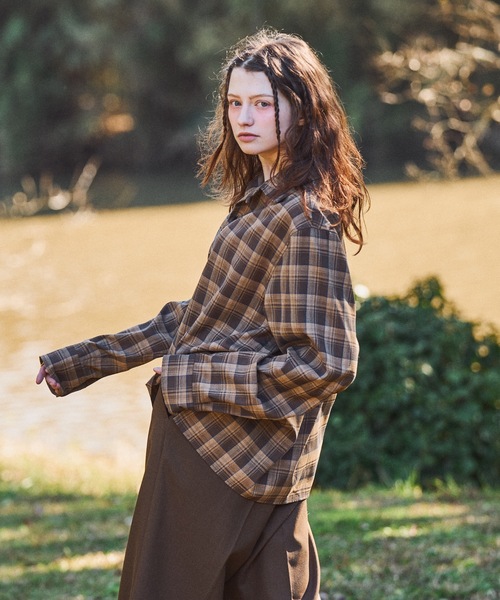 CASPER JOHN(キャスパージョン)の「Retro check shirts/レトロチェックシャツ(シャツ/ブラウス・メンズ・ベージュ/ピンク/グリーン・X-SMALL/SMALL/MEDIUM/LARGE)」の8枚目の写真