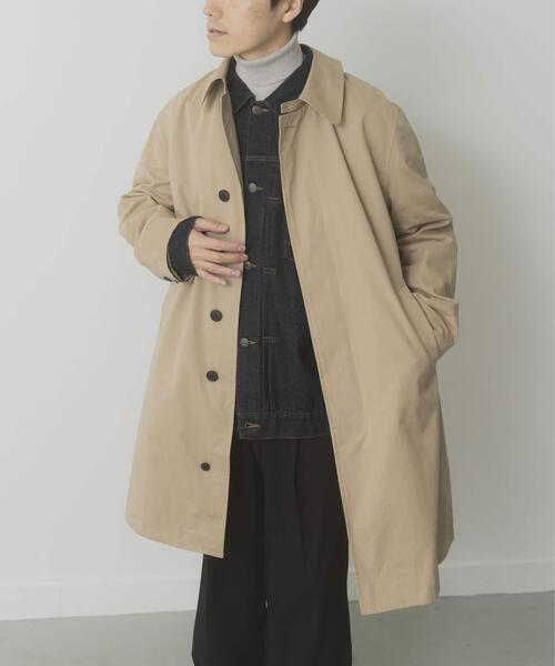 ITEMS URBANRESEARCH(アイテムズ アーバンリサーチ)の「撥水 ウェザークロス バルマカーンコート(その他アウター・メンズ・ブラック/ネイビー/ベージュ・LARGE/MEDIUM)」の4枚目の写真