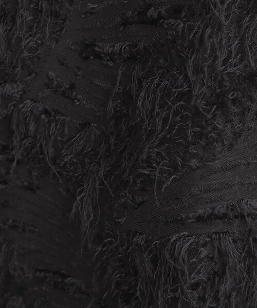 grove（グローブ）の「纏うだけで気分が華やぐ　主役級シャギースカート（スカート・レディース・ブラック/アイボリー・02/03/01/05/04）」の10枚目の写真