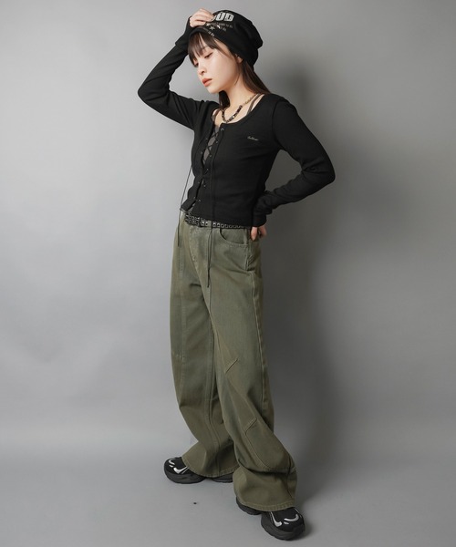 SPINNS（スピンズ）の「今っぽ“立体ボリューム”が可愛い★バルーンパンツ（その他パンツ・レディース・ブラック/カーキ/ブラウン・M/S）」の9枚目の写真