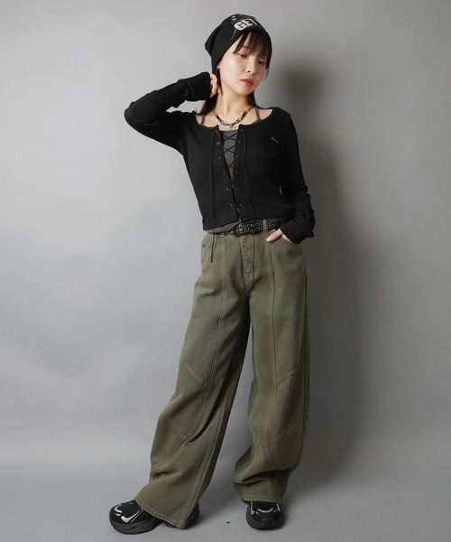 SPINNS（スピンズ）の「今っぽ“立体ボリューム”が可愛い★バルーンパンツ（その他パンツ・レディース・ブラック/カーキ/ブラウン・M/S）」の10枚目の写真