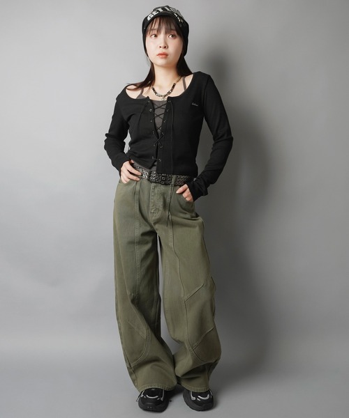 SPINNS（スピンズ）の「今っぽ“立体ボリューム”が可愛い★バルーンパンツ（その他パンツ・レディース・ブラック/カーキ/ブラウン・M/S）」の11枚目の写真