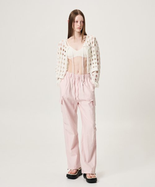 ETMON(エトモン)の「Tape Yarn Net Cardigan, White(カーディガン/ボレロ・レディース・その他・FREE)」の3枚目の写真