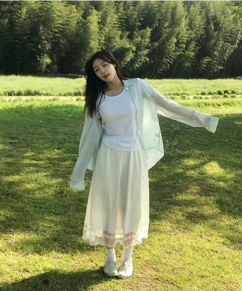 HANE（ハネ）の「テンセルストライプシアシャツ_Shy Pink（シャツ/ブラウス・レディース・その他・SMALL/MEDIUM）」の4枚目の写真