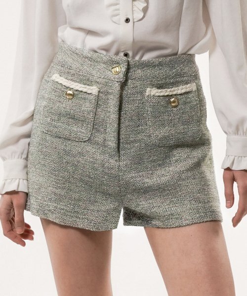 UNTAGE(アンテージ)の「ゴールドボタンブークレツイードショートパンツ_UWS-FP01(その他パンツ・レディース・その他・SMALL/MEDIUM)」の1枚目の写真