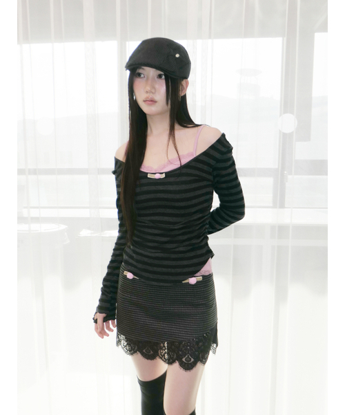 HETIT(ヘティ)の「ミニハウンドローズスカート(グレー)(スカート・レディース・グレー・SMALL/MEDIUM)」の5枚目の写真