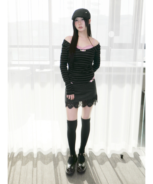 HETIT(ヘティ)の「ミニハウンドローズスカート(グレー)(スカート・レディース・グレー・SMALL/MEDIUM)」の7枚目の写真