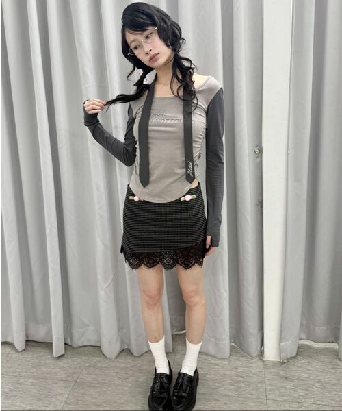 HETIT(ヘティ)の「ミニハウンドローズスカート(グレー)(スカート・レディース・グレー・SMALL/MEDIUM)」の8枚目の写真