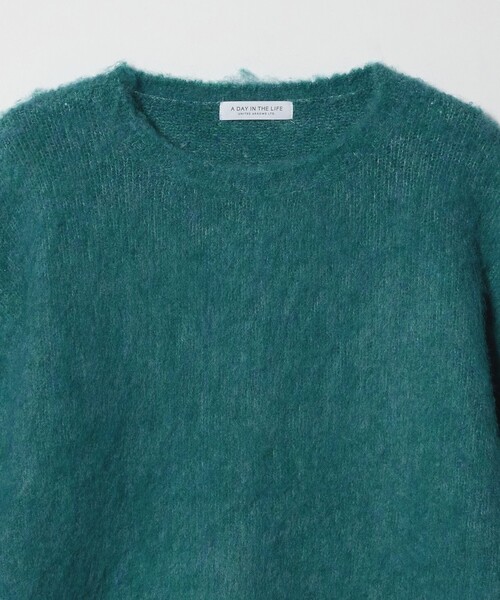 A DAY IN THE LIFE UNITED ARROWS（アデイインザライフユナイテッドアローズ）の「ミックスシャギー クルーネックニット ＜A DAY IN THE LIFE＞（ニット/セーター・レディース・ダークグレー/オレンジ/ターコイズブルー系・FREE）」の13枚目の写真