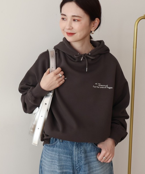 AMERICAN HOLIC(アメリカンホリック)の「刺繍ロゴ裏起毛パーカー(スウェット・レディース・チャコールグレー/グレー系その他・M/L)」の1枚目の写真