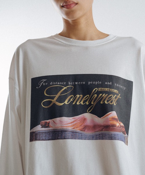 KEISUKEYOSHIDA（ケイスケヨシダ）の「Lonelyrest  Long Sleeve T Shirt（Tシャツ/カットソー・レディース・ブラック/ホワイト・M/SMALL）」の2枚目の写真