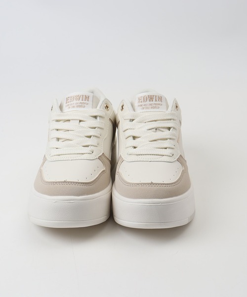 EDWIN(エドウィン)の「EDWIN 軽量スニーカー(スニーカー・レディース・ホワイト/アイボリー・24.5cm/24cm/23.5cm/23cm)」の4枚目の写真