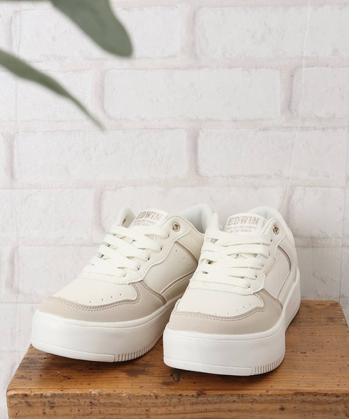 EDWIN(エドウィン)の「EDWIN 軽量スニーカー(スニーカー・レディース・ホワイト/アイボリー・24.5cm/24cm/23.5cm/23cm)」の9枚目の写真