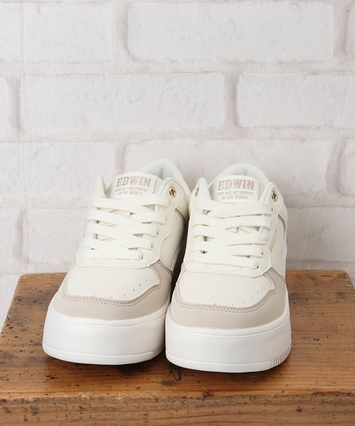 EDWIN(エドウィン)の「EDWIN 軽量スニーカー(スニーカー・レディース・ホワイト/アイボリー・24.5cm/24cm/23.5cm/23cm)」の11枚目の写真