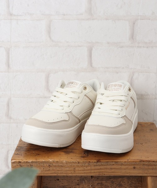 EDWIN(エドウィン)の「EDWIN 軽量スニーカー(スニーカー・レディース・ホワイト/アイボリー・24.5cm/24cm/23.5cm/23cm)」の15枚目の写真